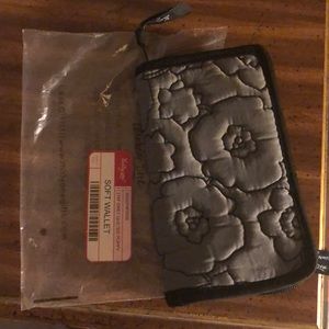 Grey Quilted Poppy soft wallet from Thirty-one